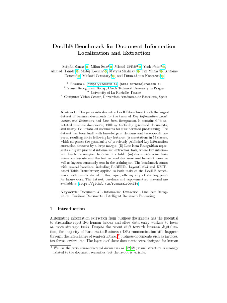 DocILE Benchmark for Document Extraction | PDF | Annotation ...