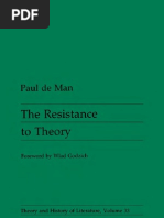 Download Paul de Man - The Resistance to Theory by Cristhiano Aguiar SN88680604 doc pdf