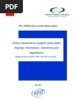 Policy Measures To Support Solar Water Heating: Information, Incentives and Regulations