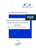 Policy Measures To Support Solar Water Heating: Information, Incentives and Regulations