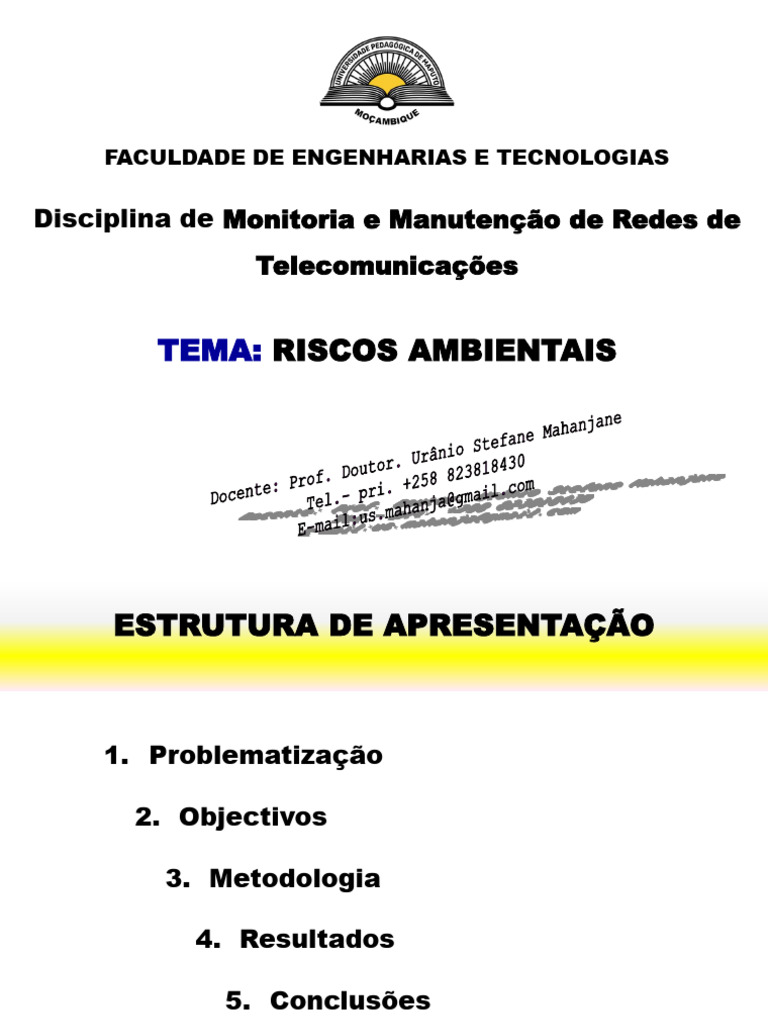 Gestão de Riscos Ambientais em Telecomunicações | PDF | Ambiente natural