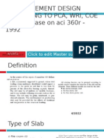 Rigid Pavement Design Using PCA, WRI and COE Charts