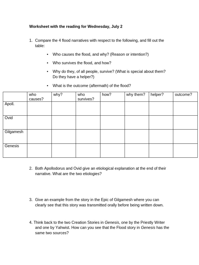 Worksheet+02.2 Flood | PDF