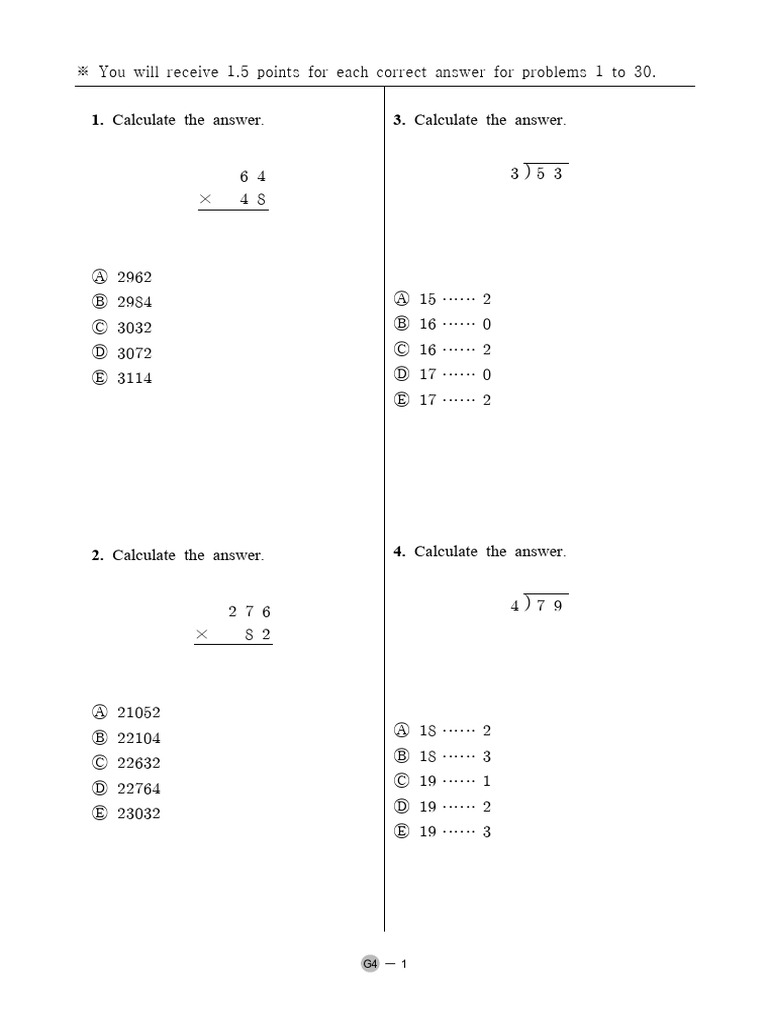 Calculate The Answer. Calculate The Answer | PDF