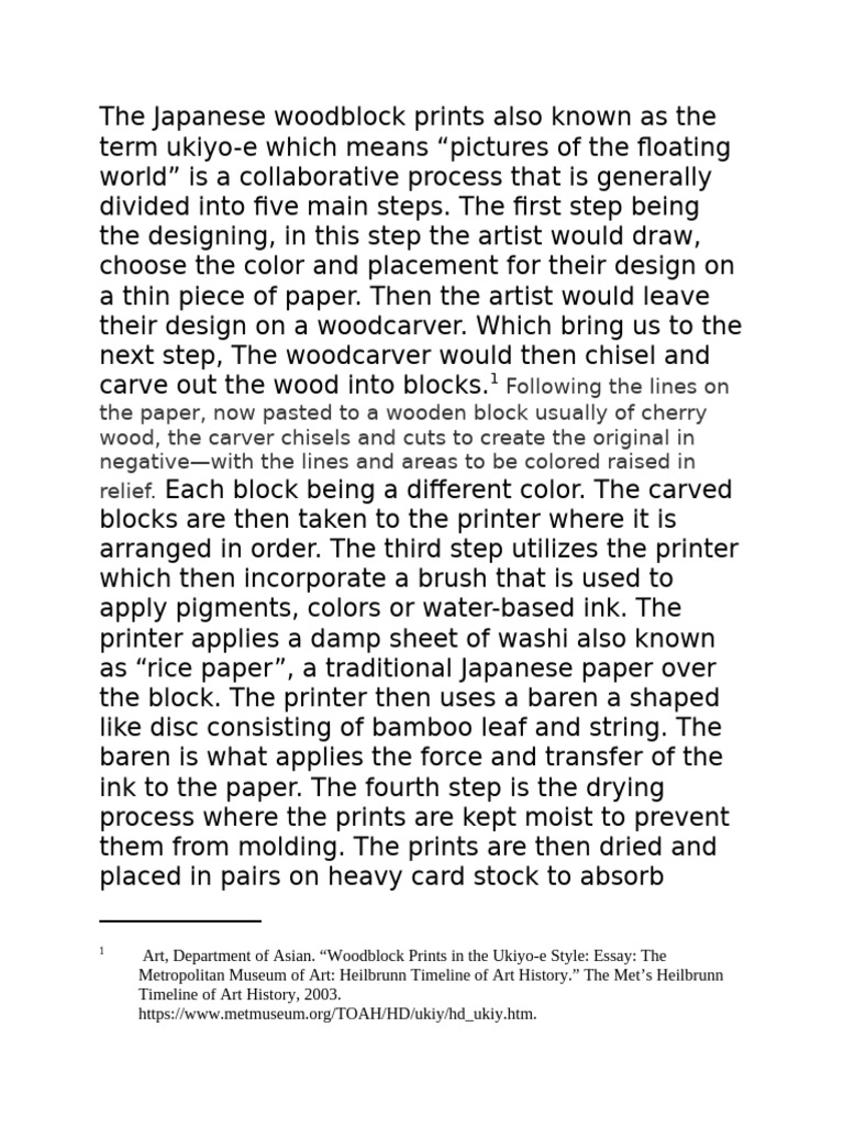 Japanese Woodblock Print Techniques | PDF | Ukiyo E | Woodcuts