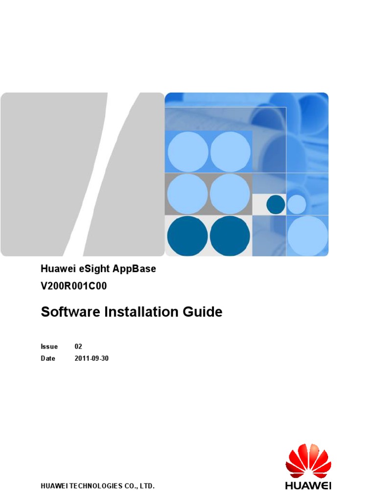 Huawei Esight AppBase Software Installation Guide - (V200R001C00 - 02 ...