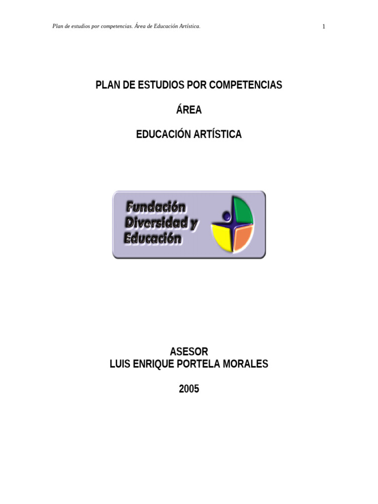 Plan de Estudios en Educación Artística | PDF | Educación en artes ...