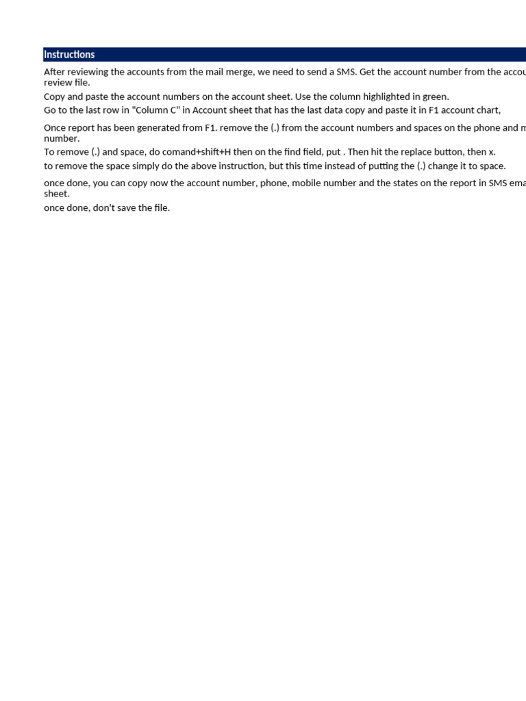 SMS Instructions for Account Management | PDF | Banking | Financial ...