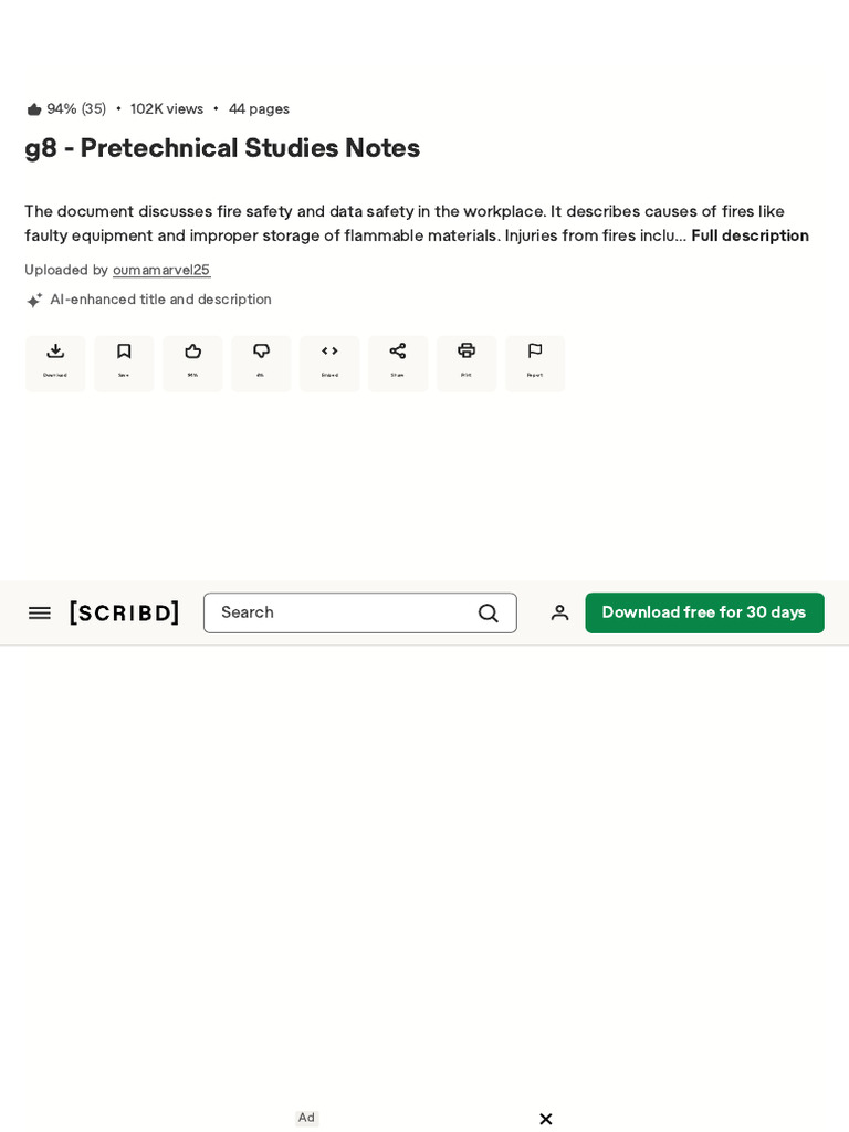 g8 - Pretechnical Studies Notes: 94% 102K Views 44 Pages | PDF | Scribd