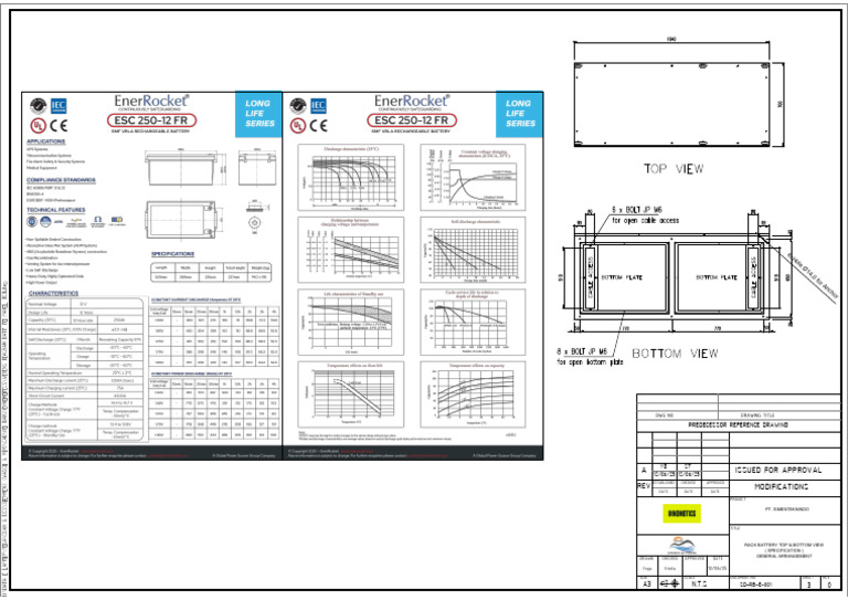 Battery Rack Top & Bottom Views | PDF