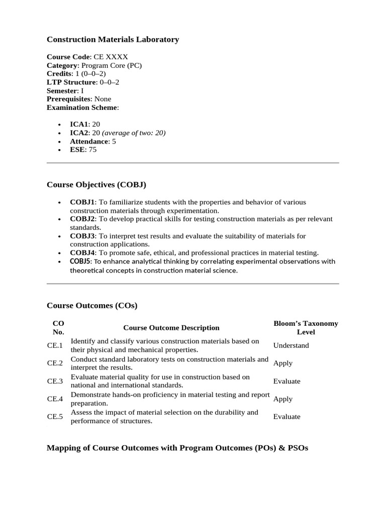 Construction Materials Lab Overview | PDF | Cement | Materials