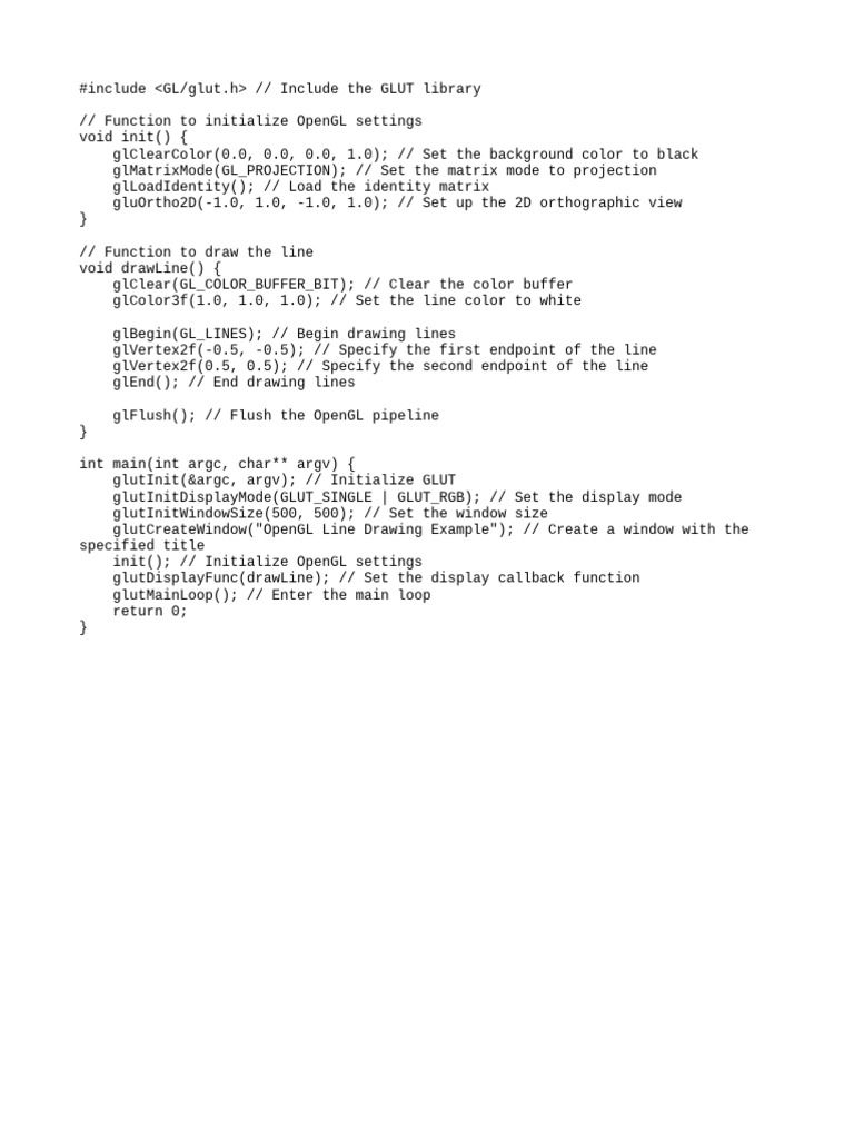 Open GL Line | PDF
