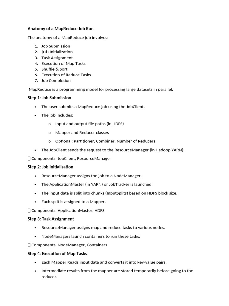 Anatomy of MapReduce Job Execution | PDF | Map Reduce | Apache Hadoop