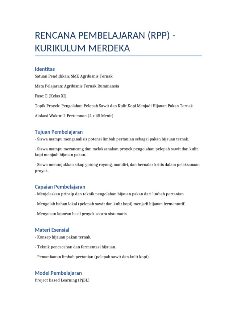 RPP Fiqih Kurikulum Merdeka SMK | PDF