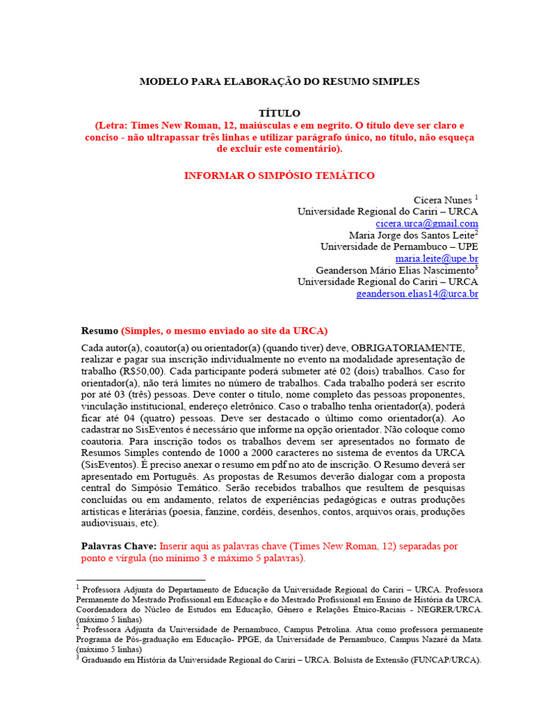 Modelo de resumo simples PDF - 1