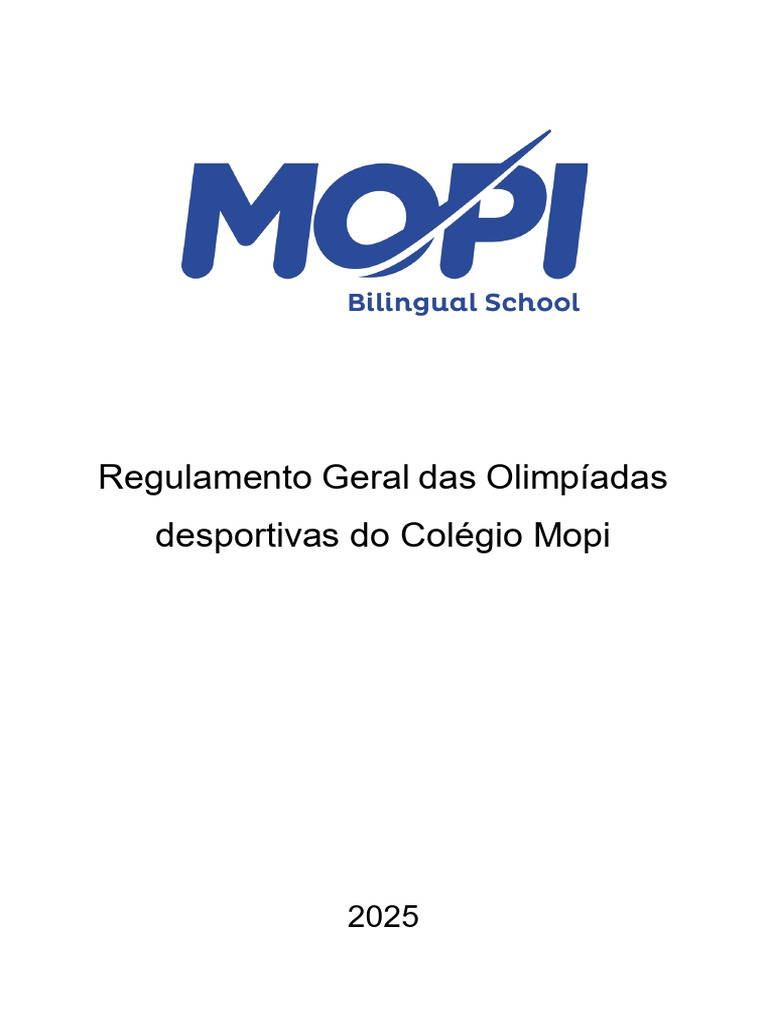 Regulamento Olimpíadas Colégio Mopi 2025 | PDF | Voleibol | Jogos Olímpicos