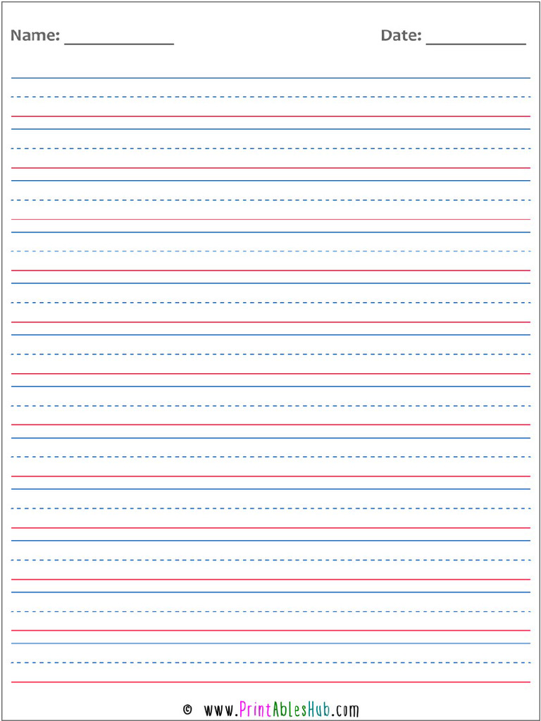 Red and Blue Handwriting Practice Paper | PDF