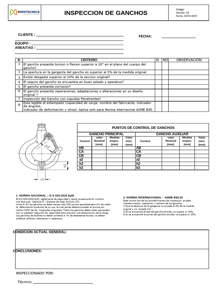 INSPECCION-DE-GANCHO-ACTUALIZADO | PDF