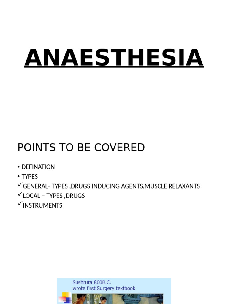 Anaesthesia | PDF