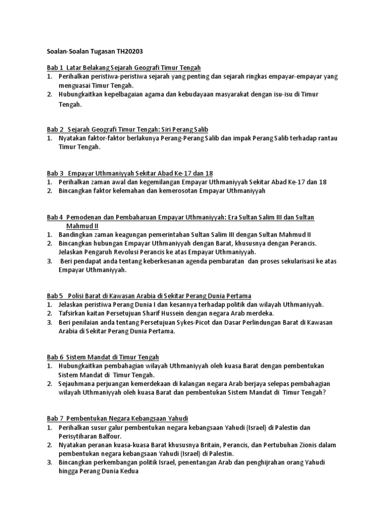 Soalan Tutorial Th20203 Pdf