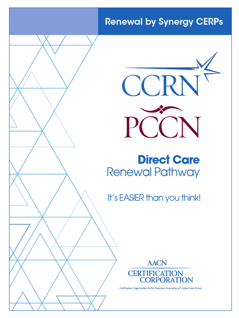 PCCN Certification Renewal Guide PDF Nursing Evidence Based Medicine
