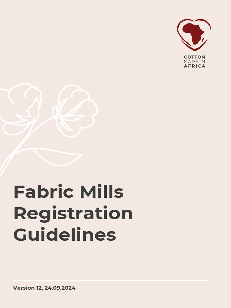 CmiA Fabric Mills Registration Guide | PDF | Textile Manufacturing ...