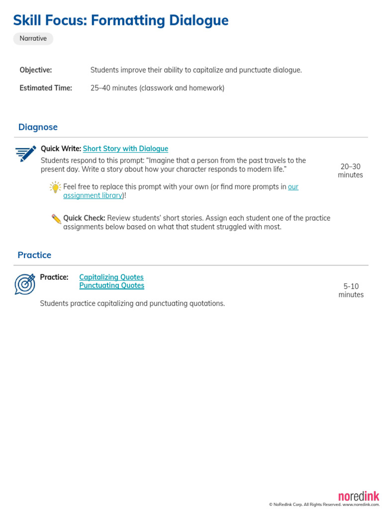 Writing Dialogue in Short Stories | PDF