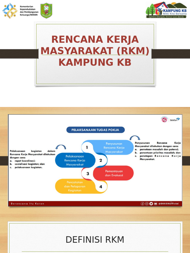 Rencana Kerja Masyarakat Kampung KB | PDF
