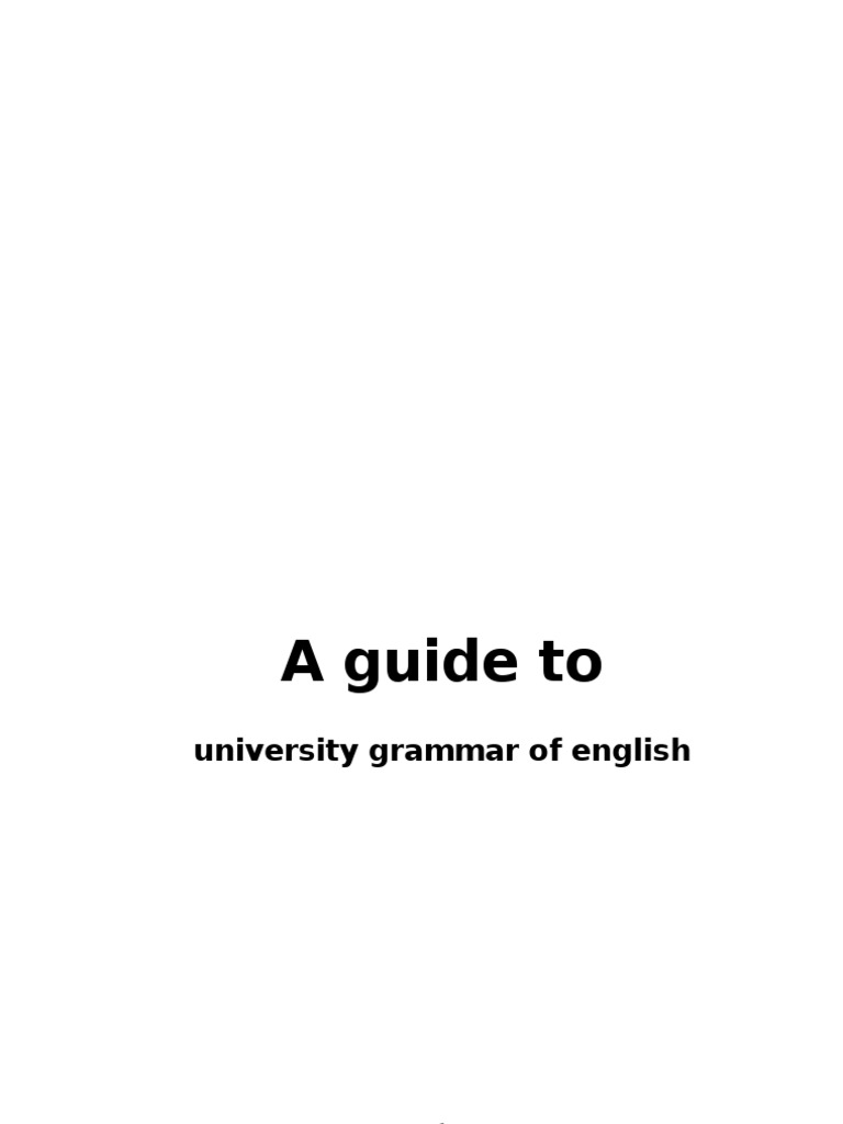 A Guide To English Grammar | PDF | Grammatical Gender | Adjective