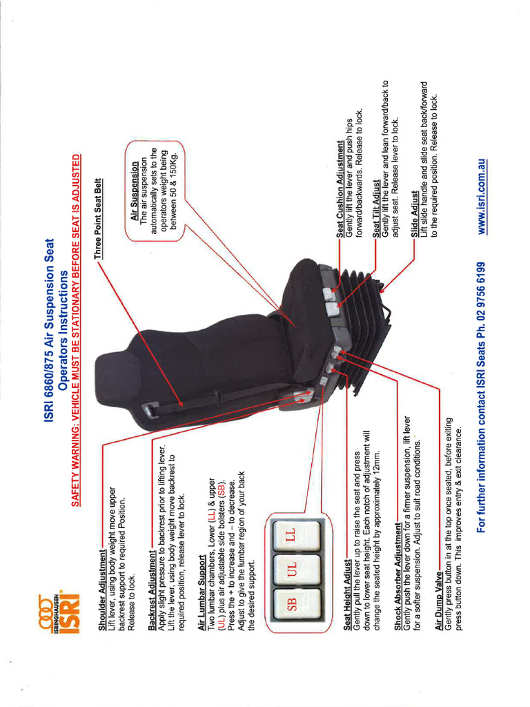 ISRI 6860 Drivers Seat Manual | PDF