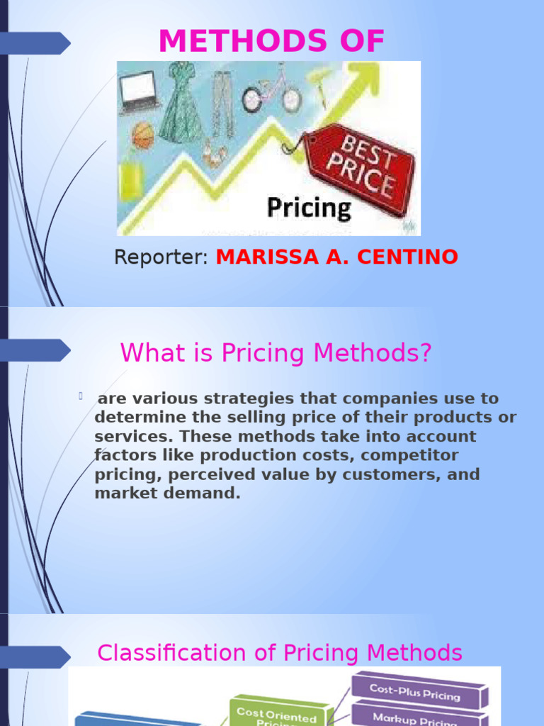 Methods of Pricing | PDF | Pricing | Prices