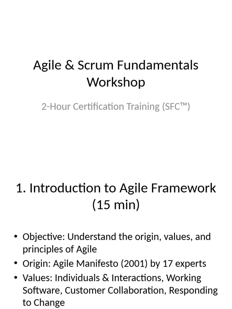 Agile Scrum Detailed Training en | PDF | Scrum (Software Development ...