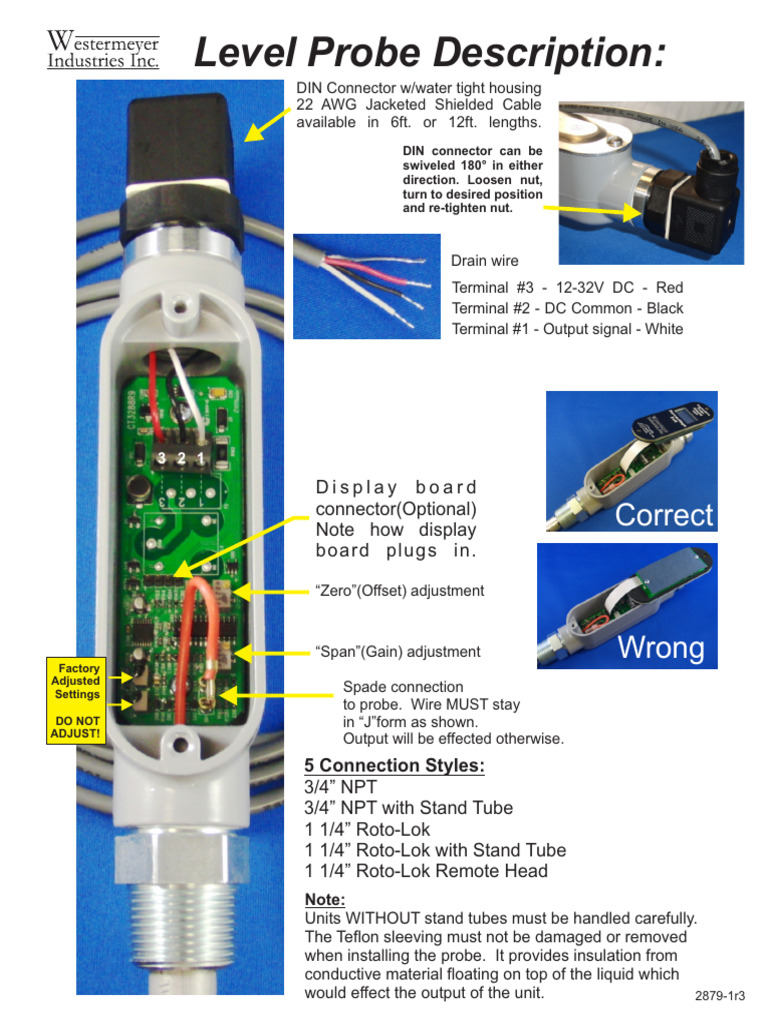 Level Probe Operation and Specifications | PDF | Electrical Connector ...