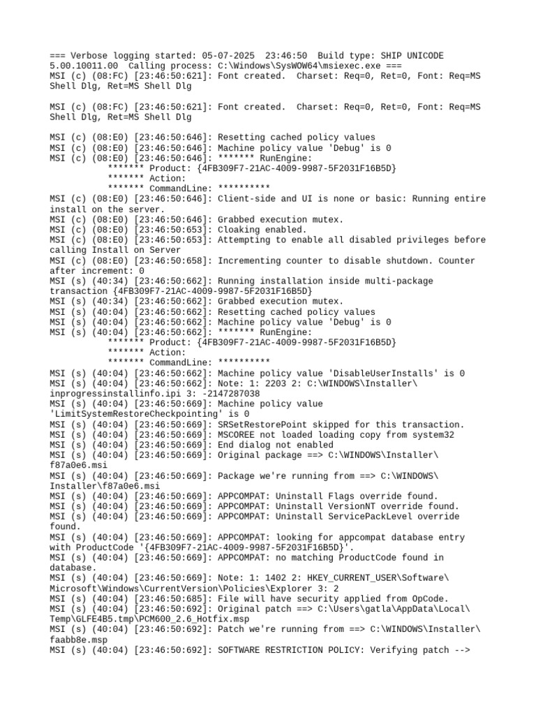 PCM600 2.6 Hotfix Install 20250705 234637 | PDF | System Software ...
