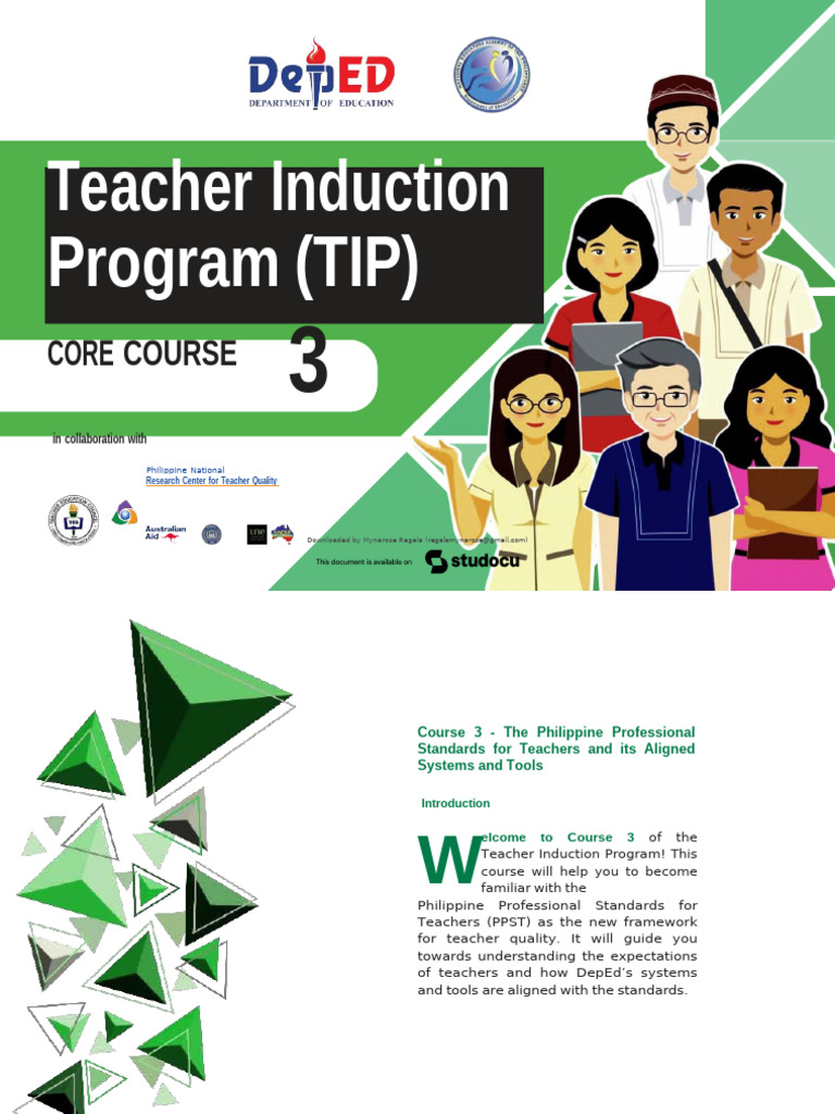 Philippine Teacher Standards Course Guide | PDF | Learning | Teachers
