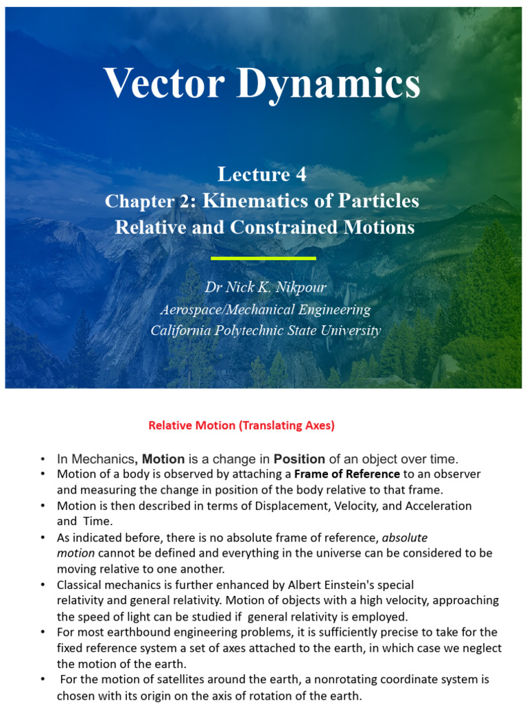 Kinematics of Particles: Dynamics Problems | PDF | Acceleration ...