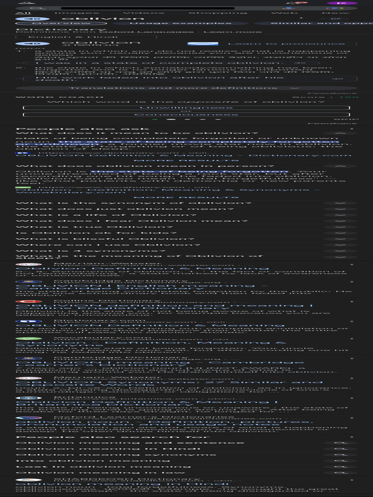 OBLIVION DEFINITION MEANING visual data 5