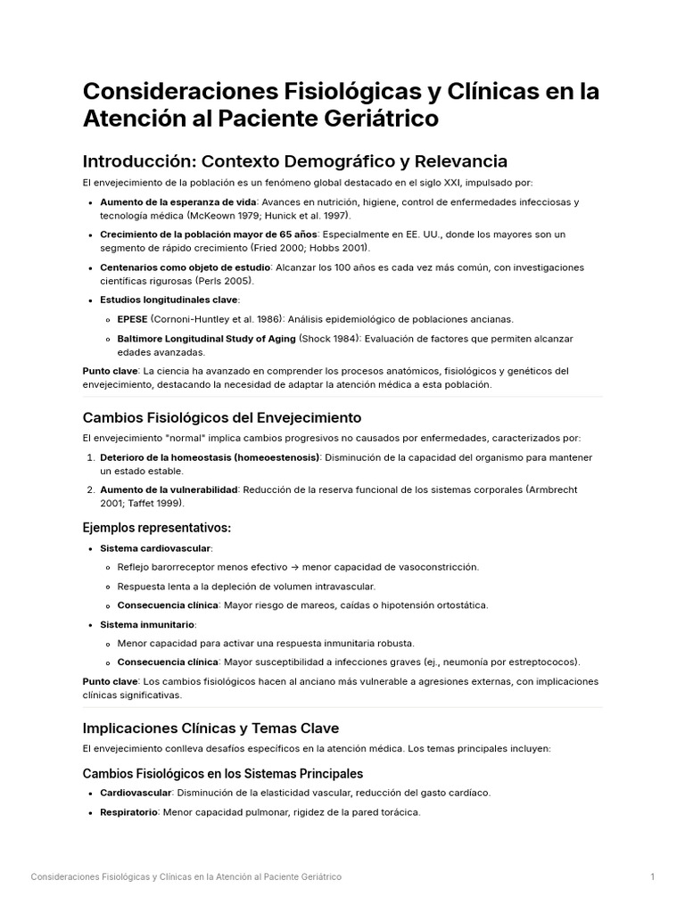 Consideraciones Fisiolgicas y Clnicas en La Atencin Al Paciente ...