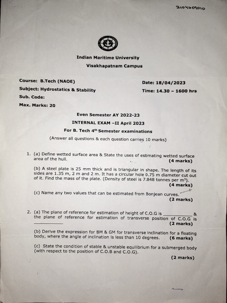 4th Sem Papers | PDF