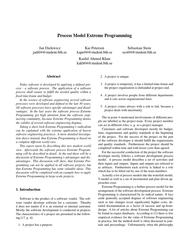 Extreme Programming | PDF | Software Development | Software Development ...