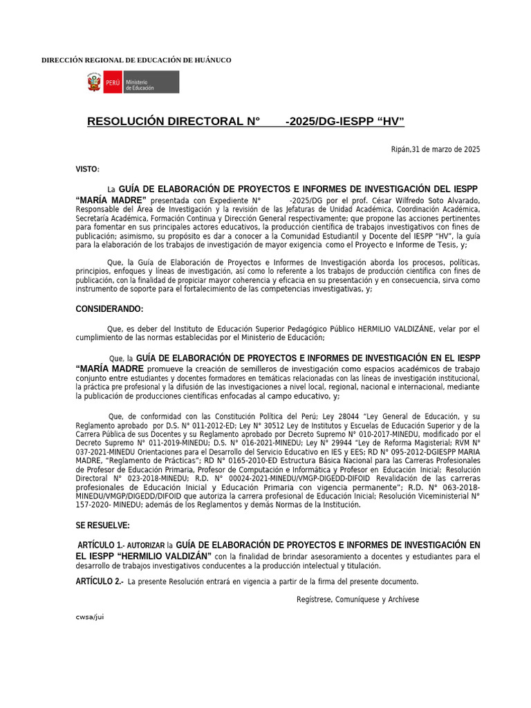 Guia de Elaboracion de - Proyectos e Informes de Investigacion 2025 ...