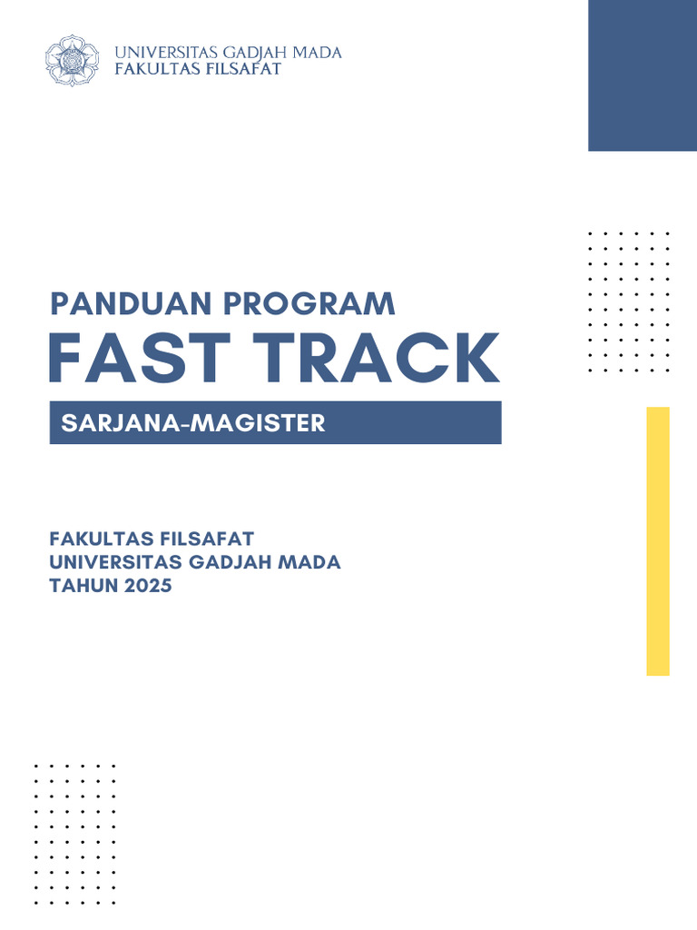 Panduan Program Fast Track S2 UGM | PDF