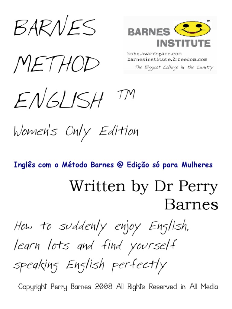 Barnes Method English at Women's Only Edition Inglês Com o Método ...