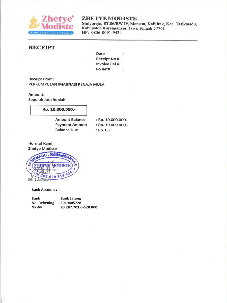 Invoice ZM | PDF