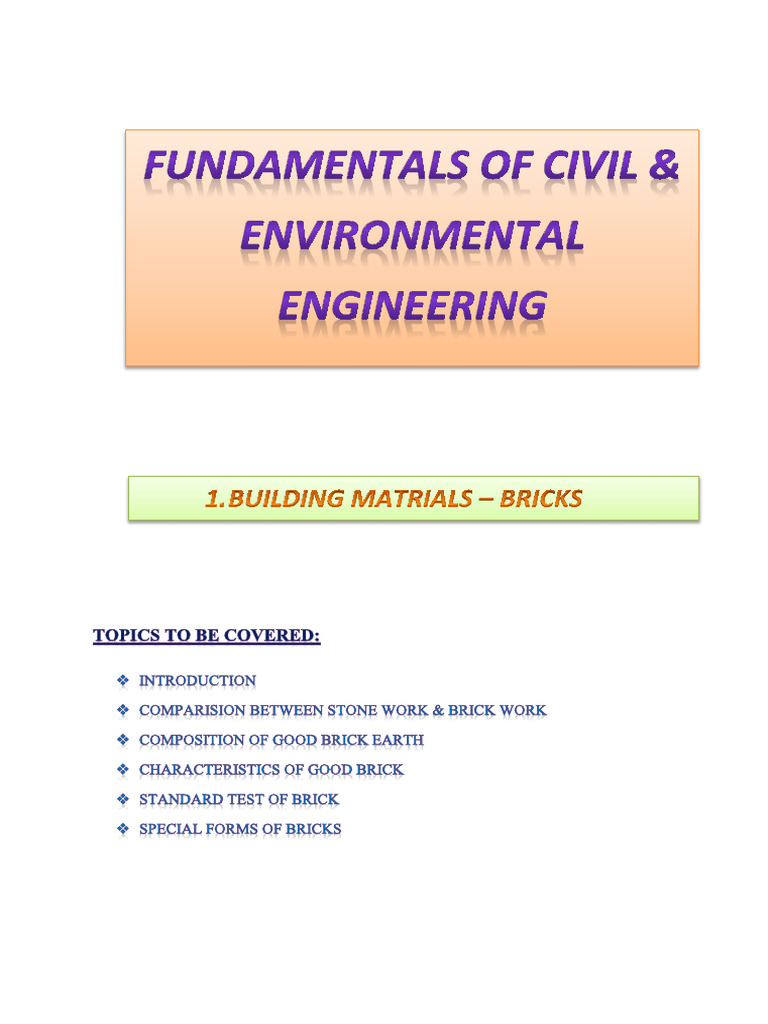 Brick Work: Types, Composition & Tests | PDF | Brick | Refractory