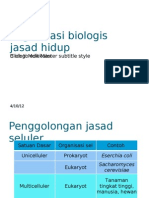 Organisasi Biologis Jasad Hidup