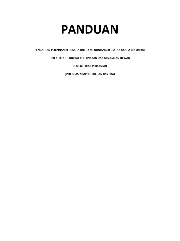 Panduan Pengajuan PB UMKU di SIMPOL PKH | PDF