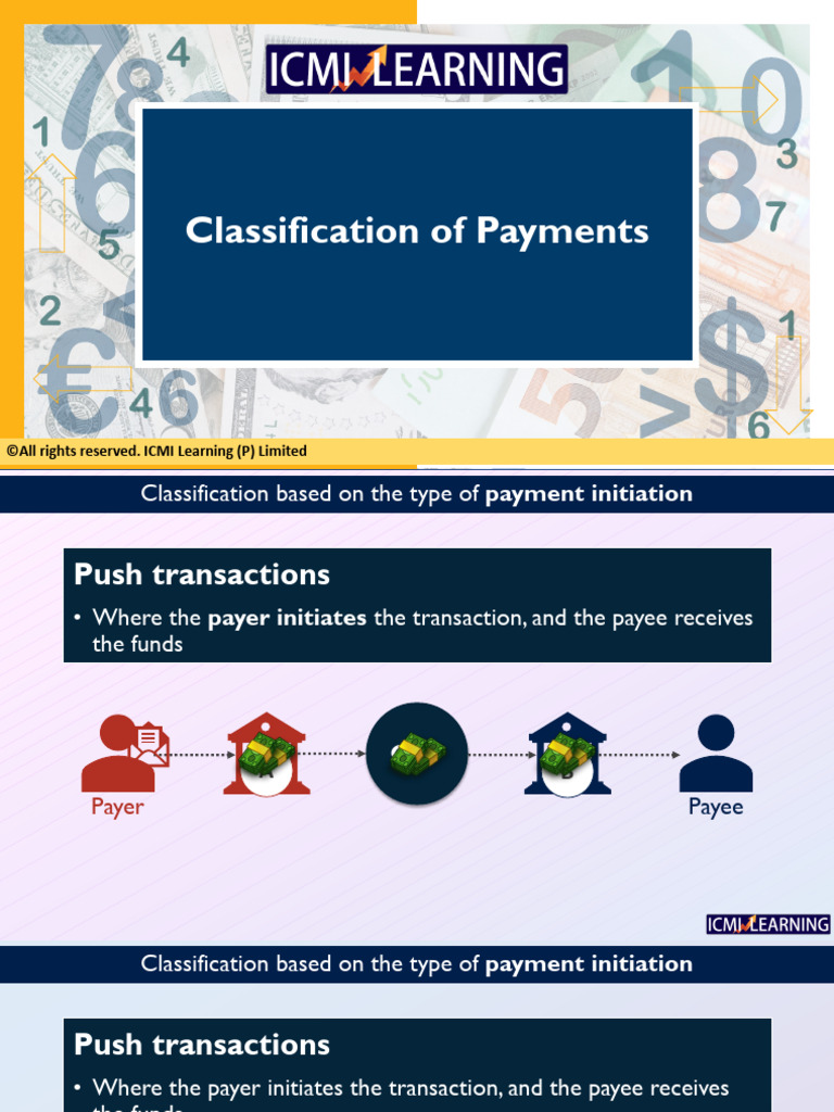 Payment Transaction Classifications | PDF | Payments | Services (Economics)
