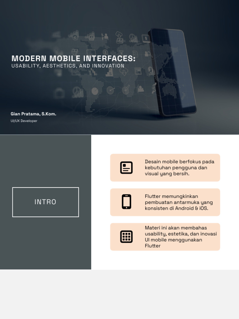 Desain UI Mobile Modern dengan Flutter | PDF