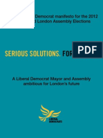 Liberal Democrat London 2012 Manifesto